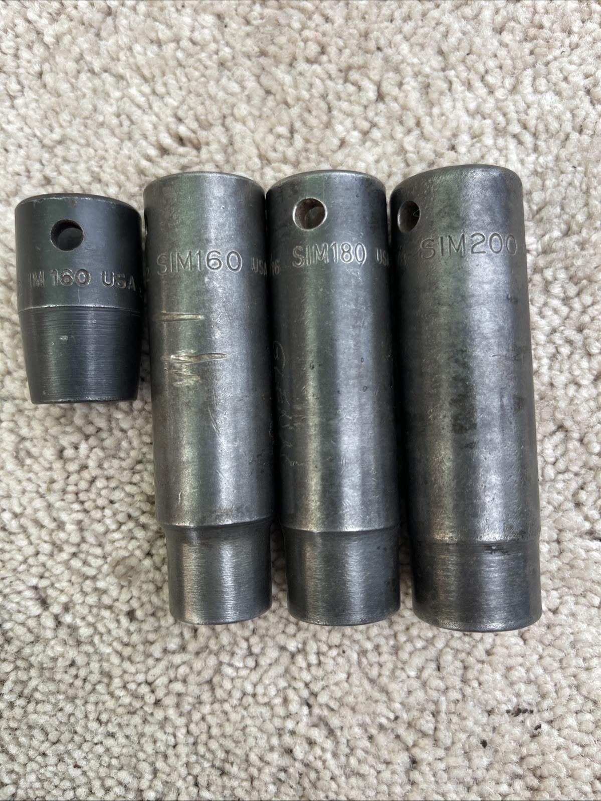 Snap-On Impact Socket 1/2 Drive Deep 6 Point SIM160,180,200 IM160 Short 4 Pc WOW