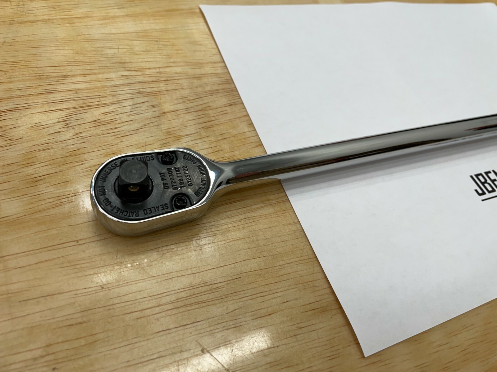 Snap-on Tools POWER BLUE 3/8″ Drive Hard Grip Extra-Long Fixed Ratchet FHLLD80MB