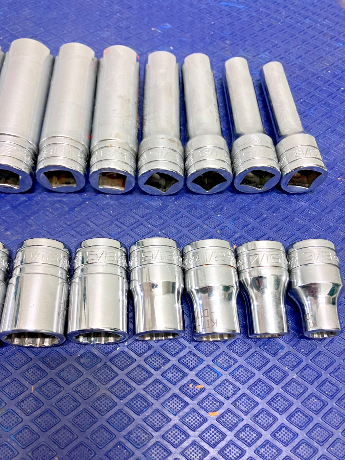 Used Snap On 338TSWYAFR 38pc 1/2″ Drive 12pt SAE Master Socket Set 3/8 to 1-1/2