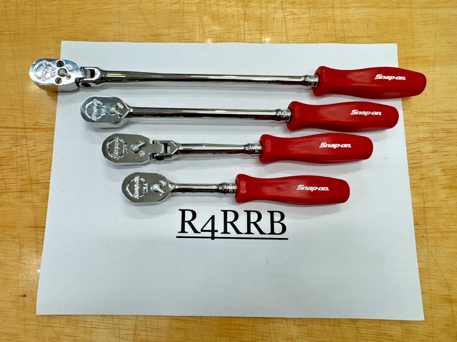 Snap-on Tools USA NEW CLASSIC RED 4pc 1/4 Drive Assorted Ratchet Master Set RARE