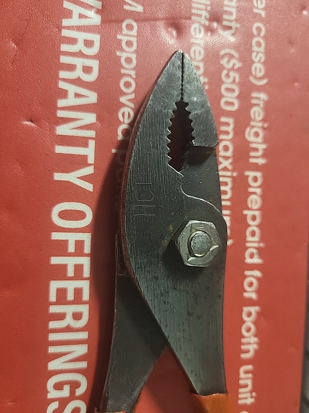 Snap-on Tools 46CP 6-1/2” Long Slip Joint Pliers USA Red Grip