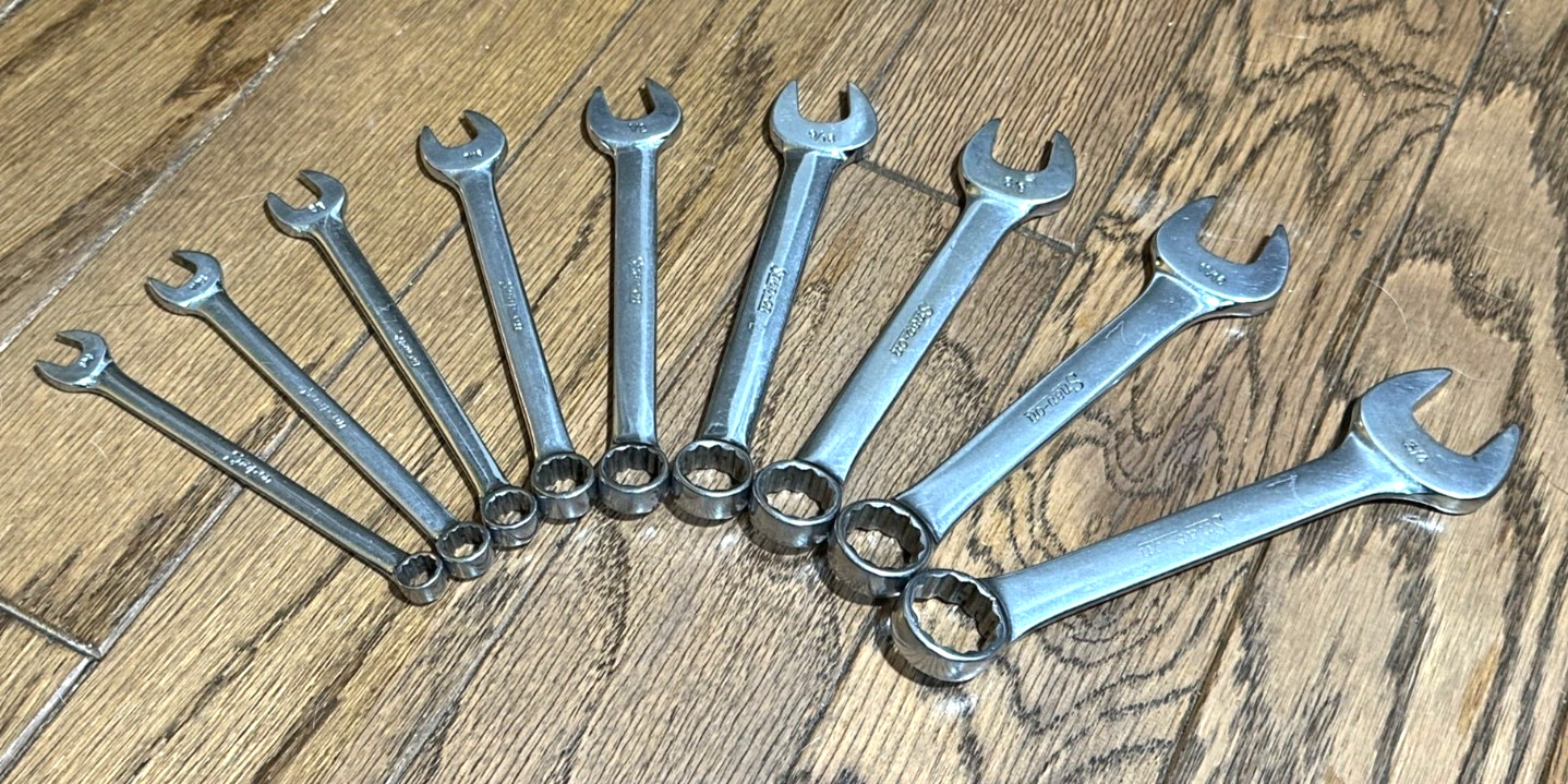 🇺🇸 SNAP ON Tools USA 5/16″- 3/4″ Wrench Set SAE Combo Short Stubby 12PT DR Lot