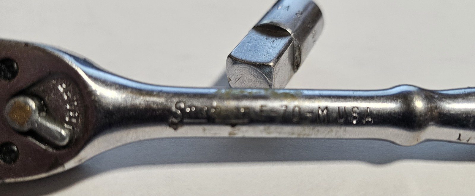 Snap-On Vintage Standard 6-7/8″ Long 3/8″ Drive Ratchet USA F-70-M Plus FVA2