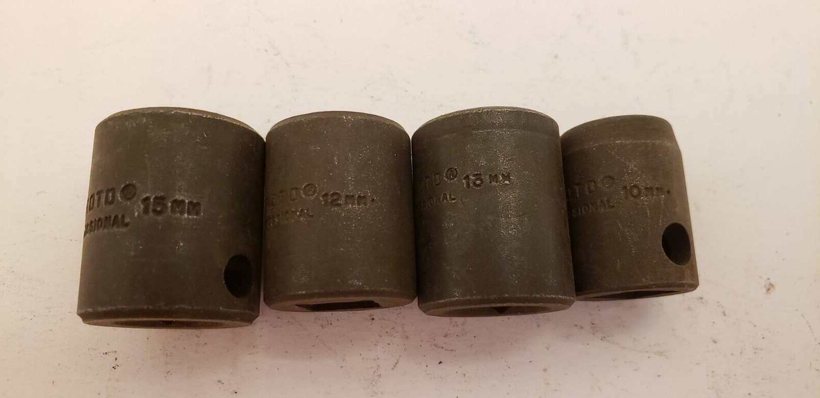 PROTO 7215M, 7213M, 7212M 7210M 3/8″ DRIVE IMPACT SOCKETS, 15 13 12 10mm 6PT NNB