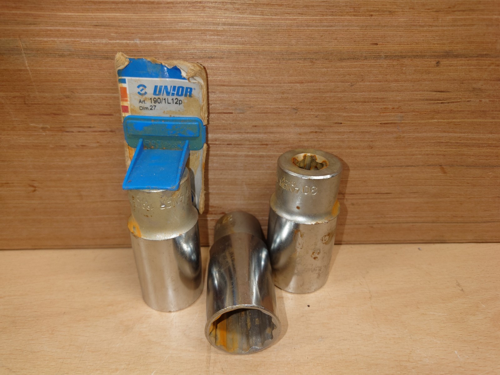 3x Unior Sockets – 1/2″ – 1x 30mm, 2x 27mm Long