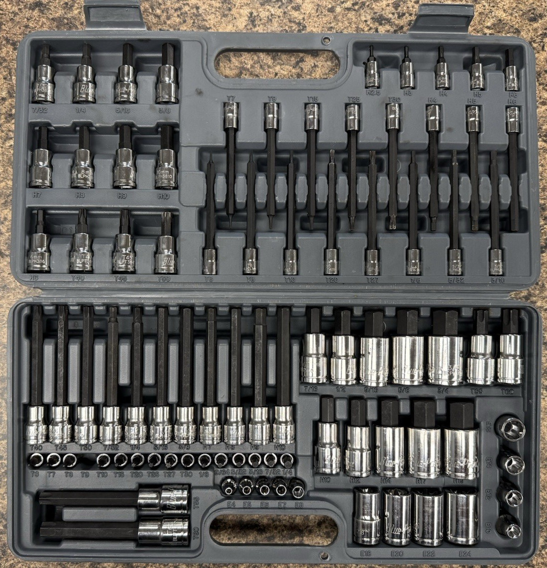 Blue-Point BLPTHC87 Combination Drive 87 Piece Torx Set, W/ Case-Missing 1 Piece