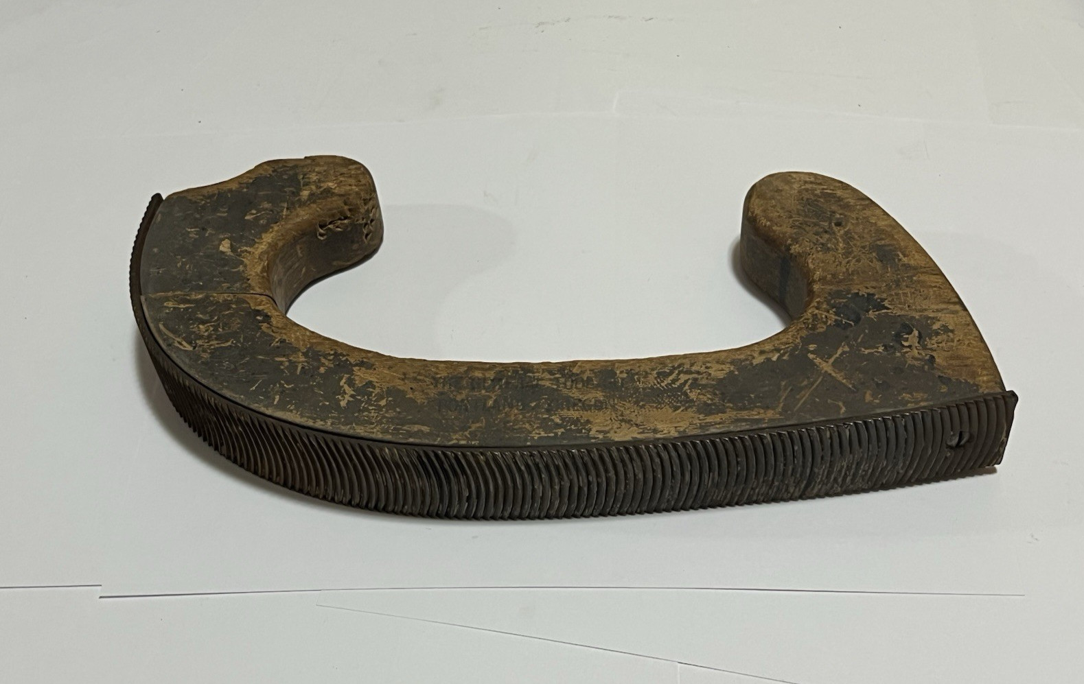 Vintage General Tool Co Curved Wood Handle File Holder with Rasp Auto Body USA