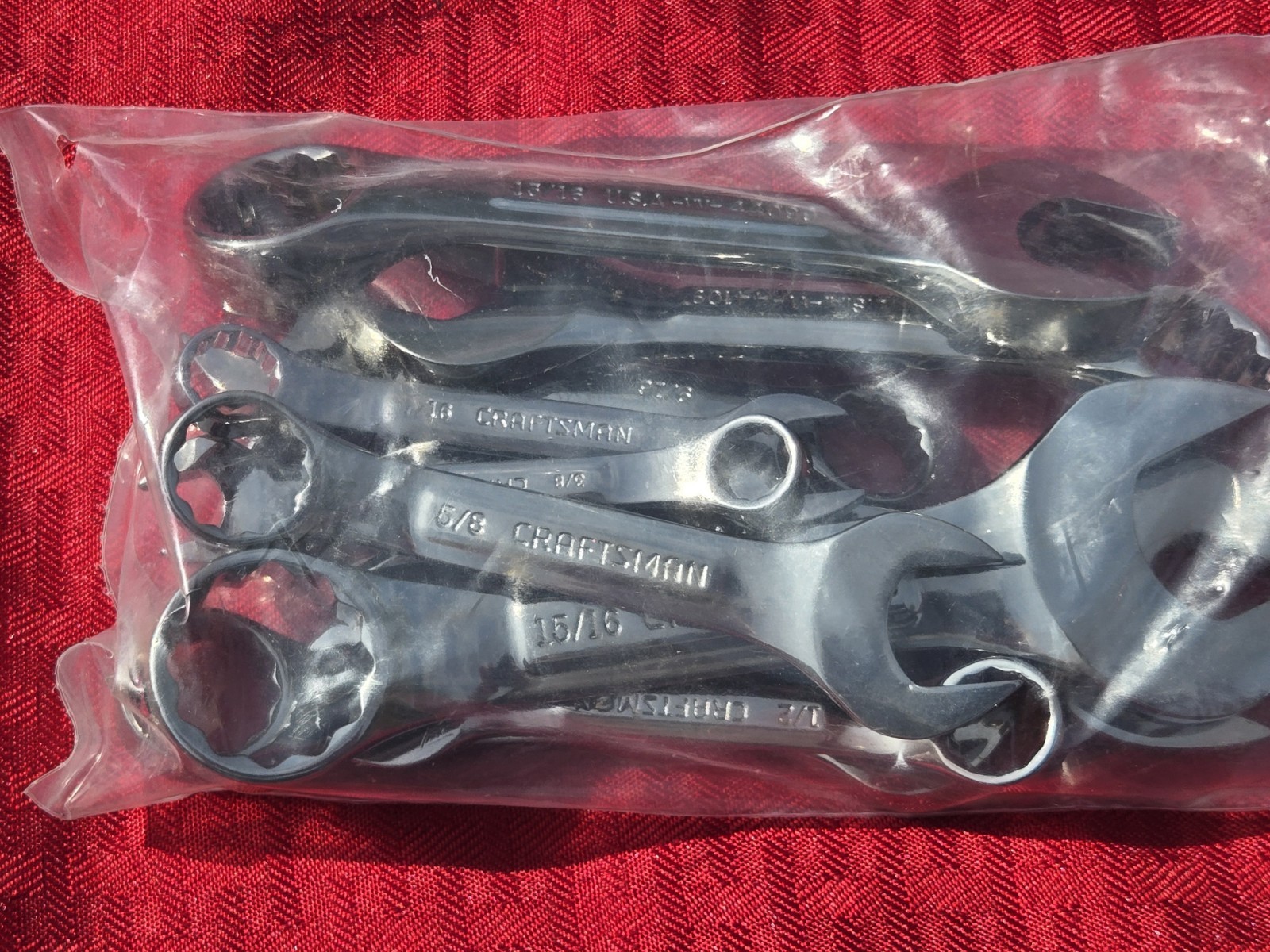 Vntg NOS Craftsman Professional 10pc SAE Stubby Combination Wrench Set VV USA