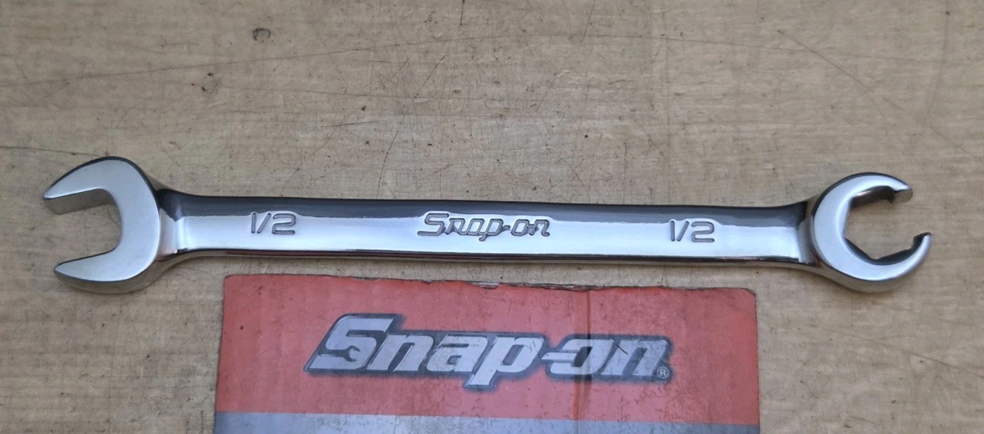 New Snap On RXS16B – 1/2″ Chrome 6Pt Open End/Flare Nut Wrench