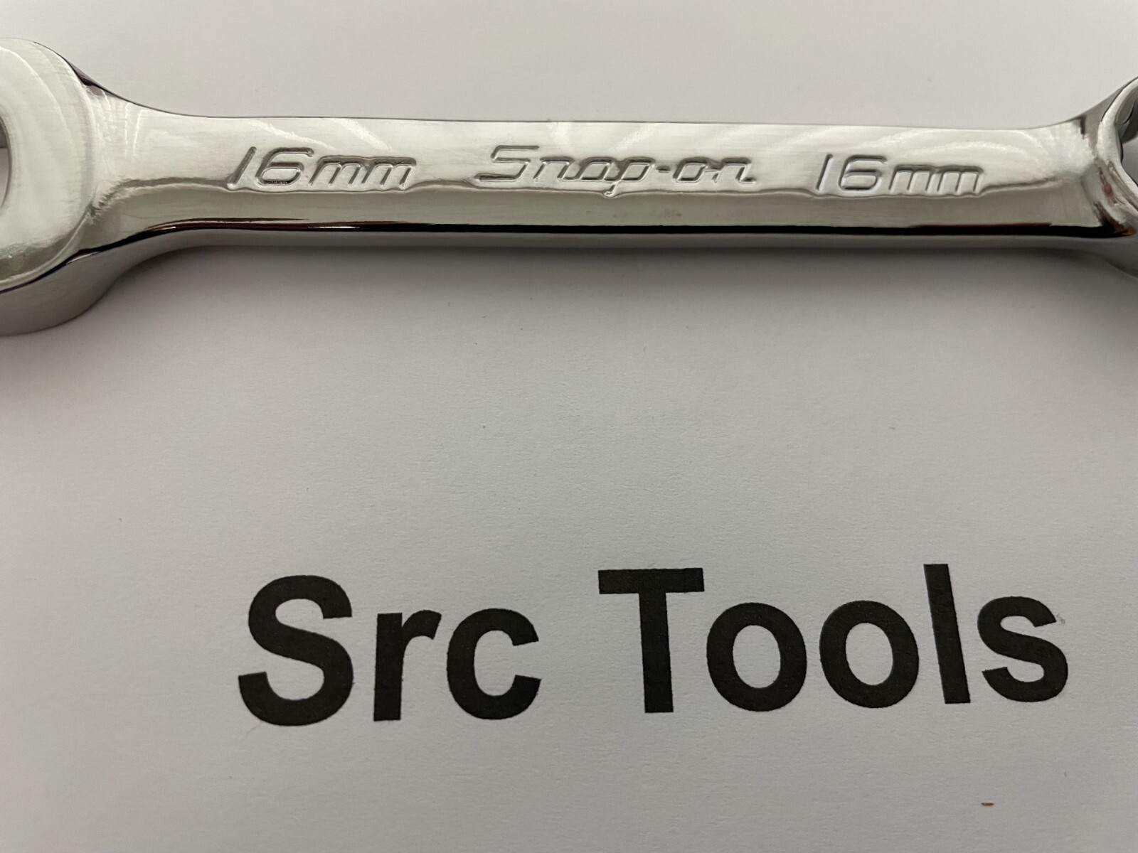 Snap-On Tools USA NEW 16mm Metric Short Length Chrome Combo Wrench OEXM16B
