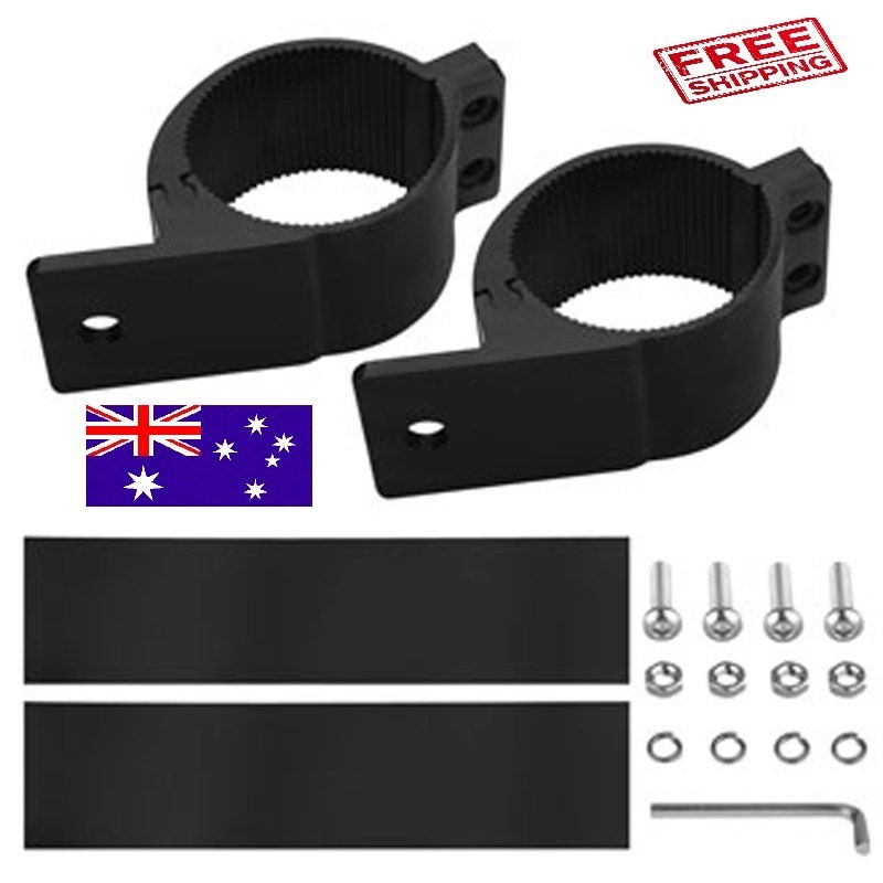 Pair 1.8 – 3 inch Bull Bar Mounting Clamps Mounting Brackets for LED Light Bar