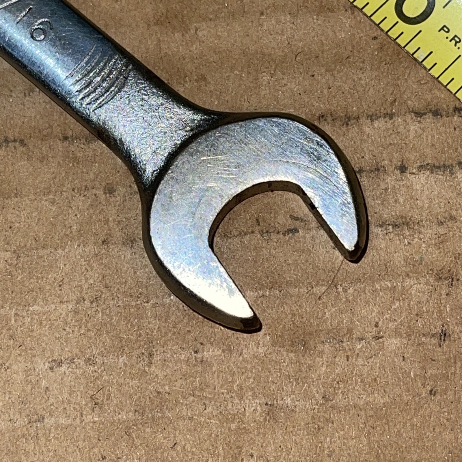 Wizard USA H2082 5/8 in X 9/16 in SAE Open Face Wrench Indestro Vintage