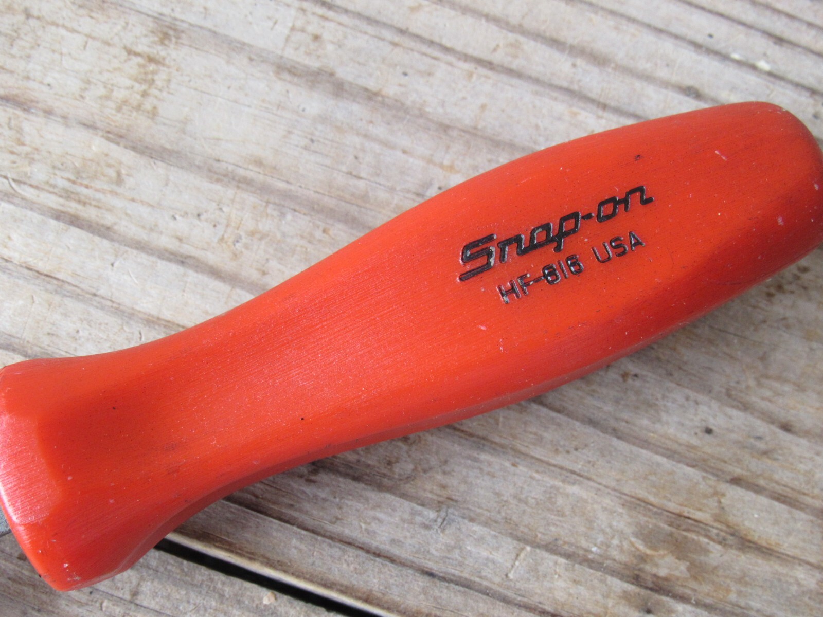 SNAP ON HF616 RED HARD HANDLE LARGE FLAT FILE HF-616 NICE USED CONDITION