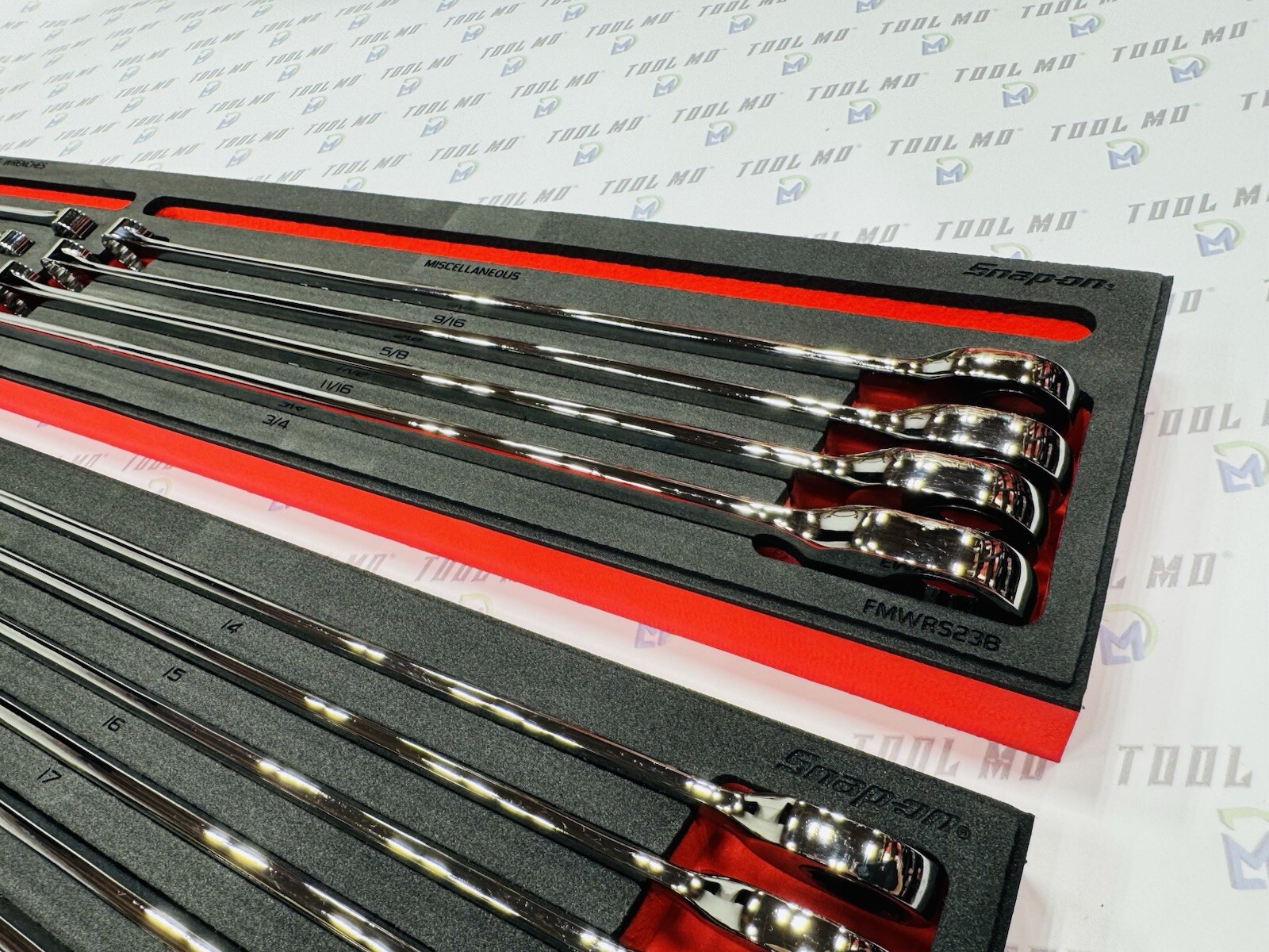 Snap-on Tools 20pc Metric & SAE High-Performance Ratcheting Box Wrench Foam Set