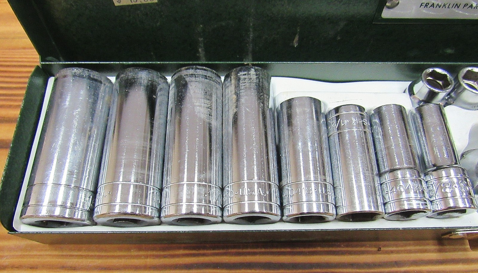20-pc. S-K TOOLS 3/8” DRIVE SAE DEEP & SHALLOW SOCKET SET, USA GOOD CONDITION