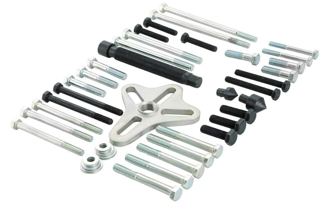 DASBET 46PCS Harmonic Balancer Puller Set, Steering Wheel Puller Kit Steering Wh