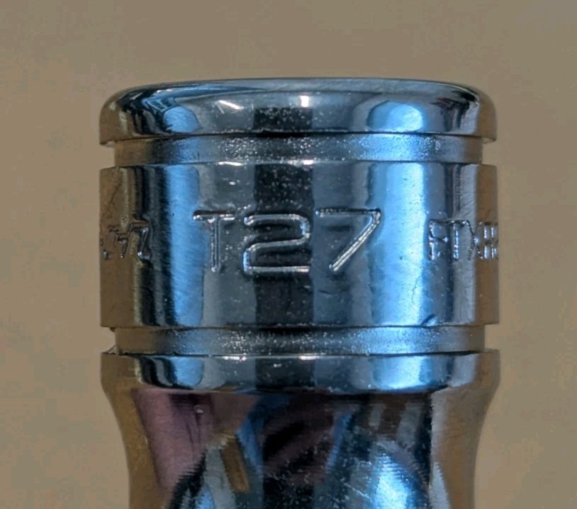 Snap-on FTXR27E 3/8″ Drive T27 Tamper-Resistant TORX Bit Socket Driver – NEW