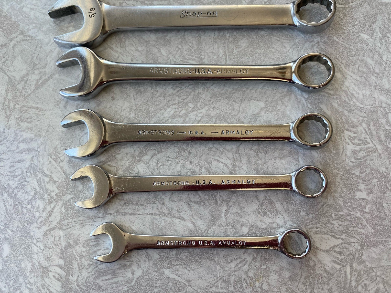 Armstrong 7-piece SAE Short Combination Wrench Set Armaloy 25 – USA