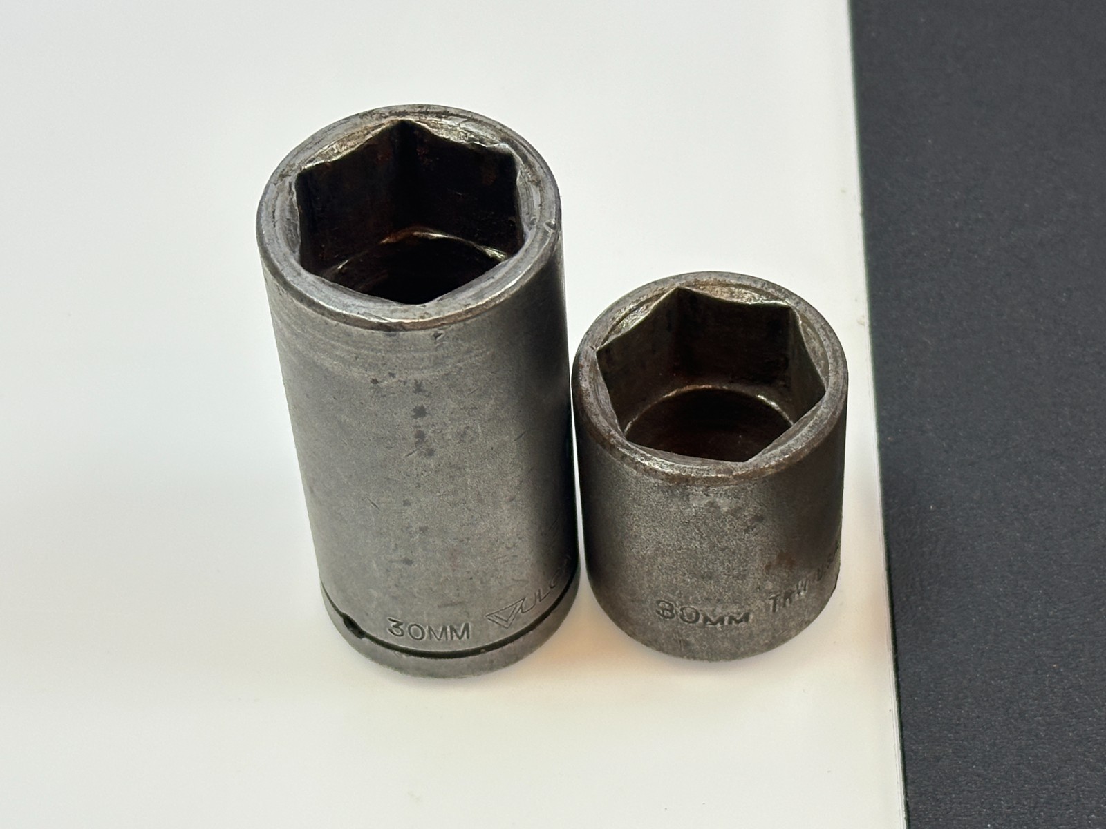 🇺🇸 2pc 30mm 6-Point Impact Socket Pair Lot, Vulcan 14M-630 & Williams 4M-630
