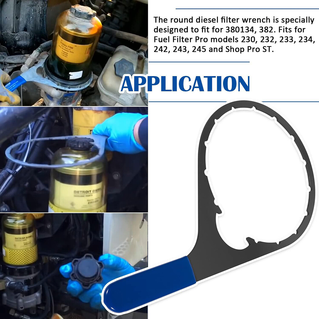 6″ 380134 Colar/Vent Cap Oil Fuel Filter Wrench Tool for Davco Fuel Pro 382 380