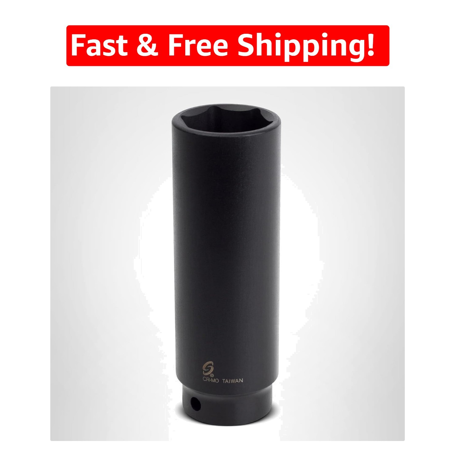 1/2-Inch Drive 1-1/8-Inch Extra Deep Impact Socket – 6-Point CR-MO Steel