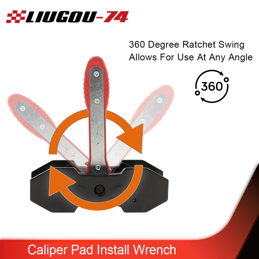 Ratcheting Brake Piston Spreader Wrench Caliper Pad Install Tool Press Ratchet