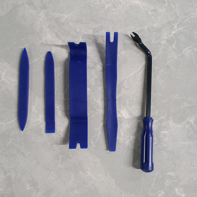5pcs Trim Removal Pry Tool Kit for Car Radio Door Panel Fastener Dashboard Blue