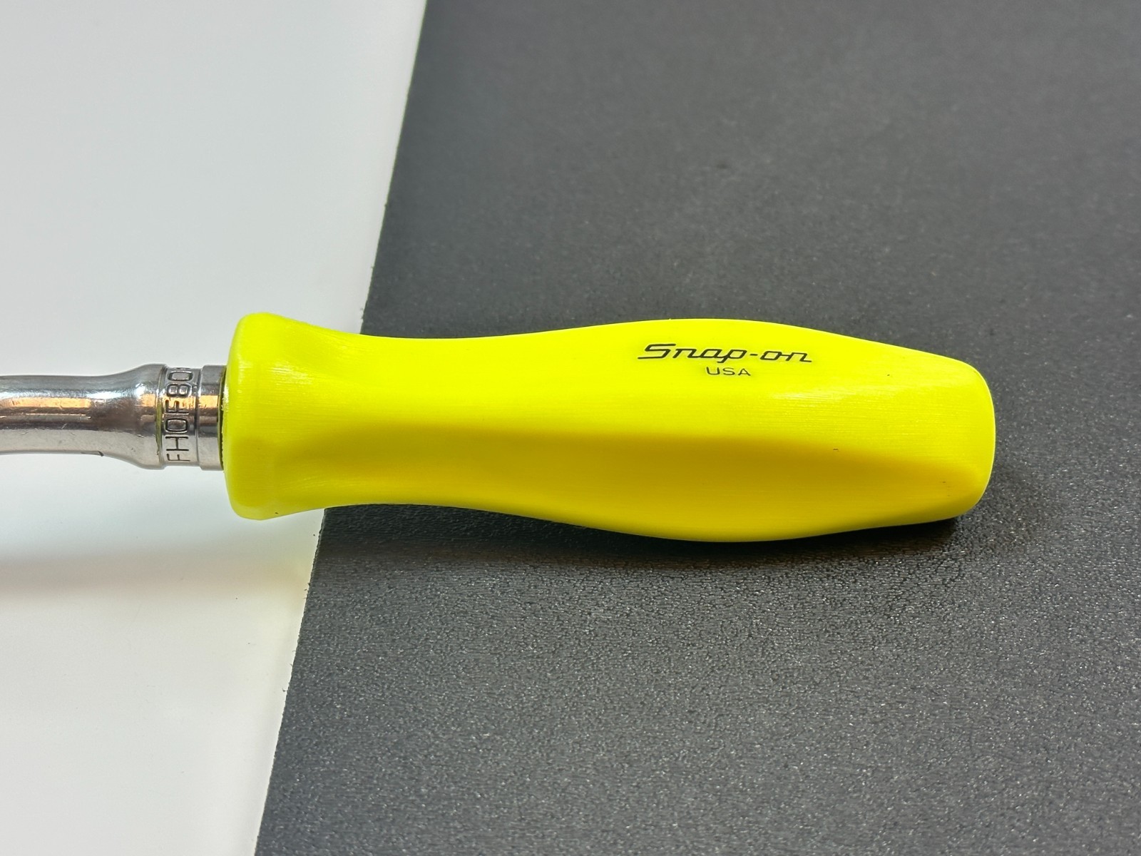 🇺🇸 Snap-on USA FHOF80 RARE 3/8” Drive Offset Flex Hi-Viz Hard Handle Ratchet