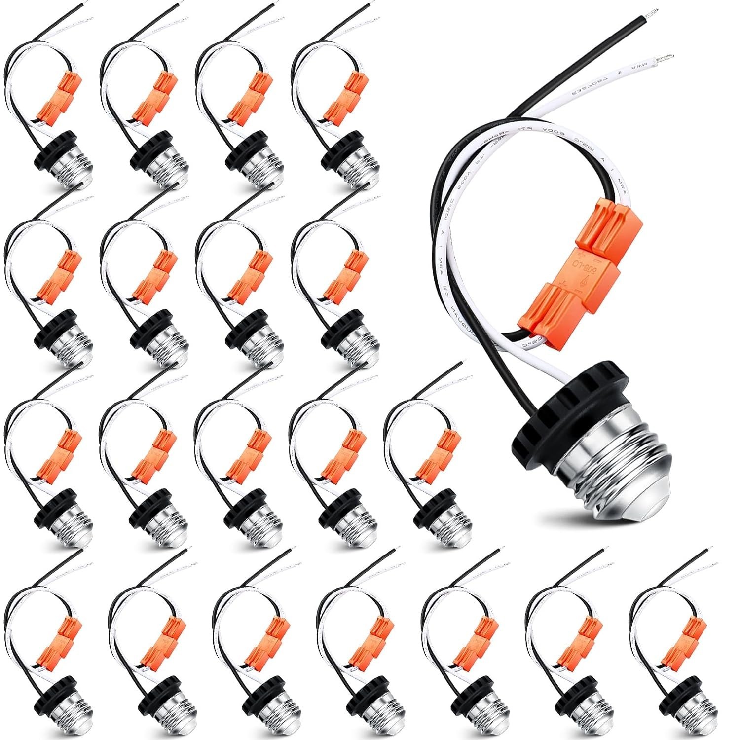 20 E26 Medium Base Pigtail Adapters – Quality LED Lighting Solution for Homes