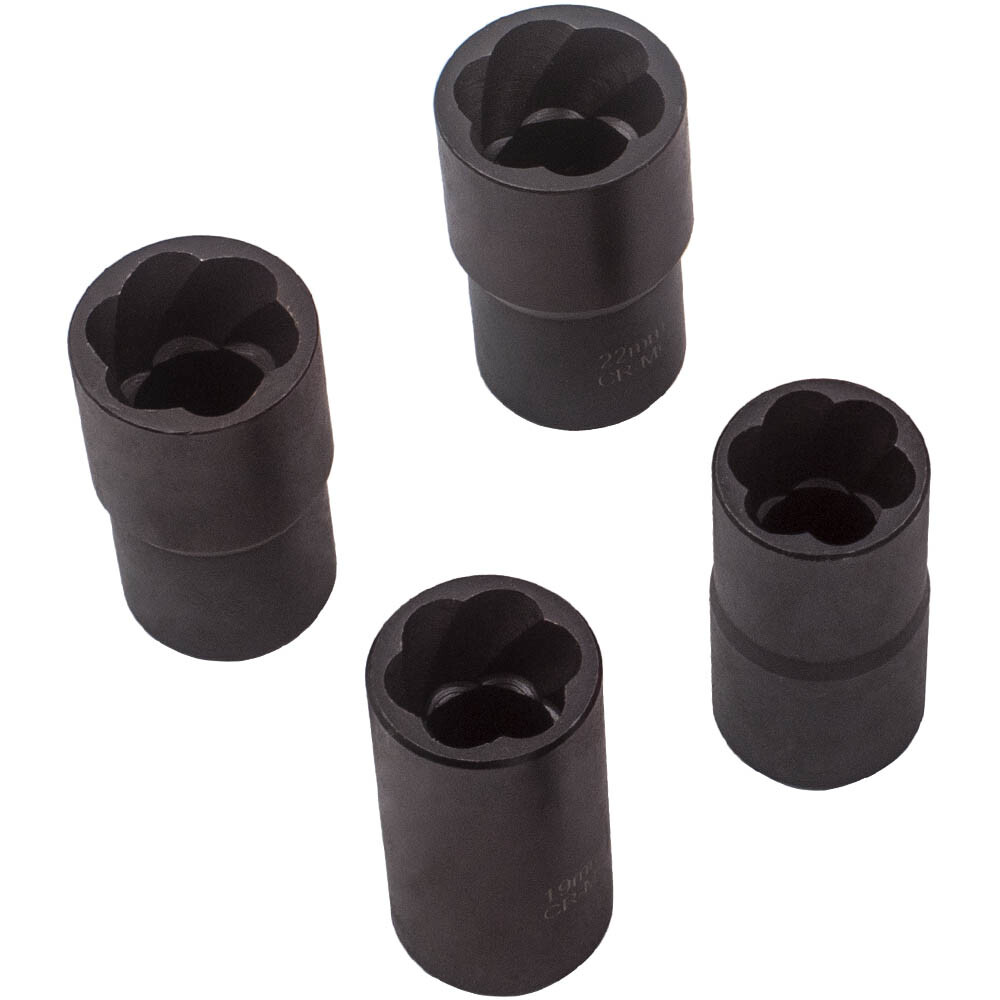Wheel Locking Lug Nut Removal Extractor Socket Tool Kit 17mm 19mm 21mm 22mm