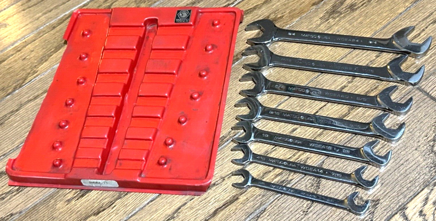 🇺🇸 Matco Tools SAE 4 Way Four Wrench Set Double Open End Offset Lot 3/8 – 3/4″