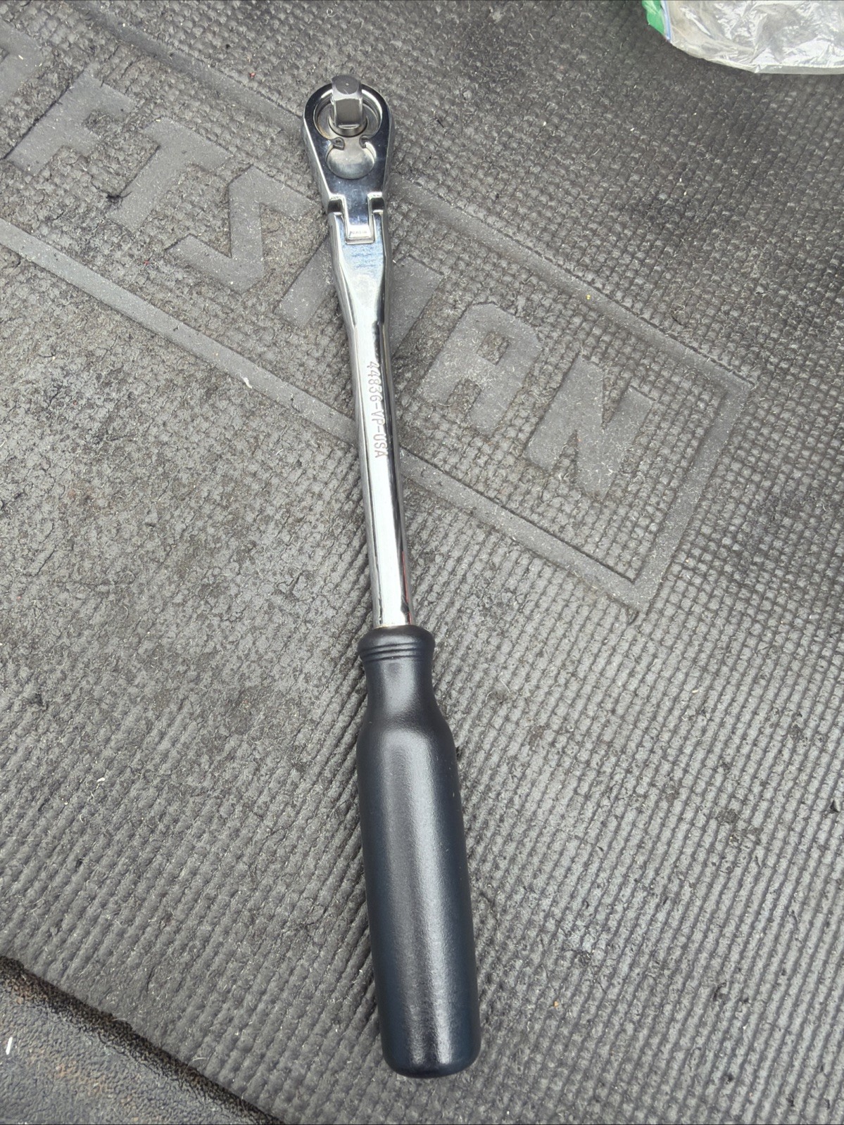 Sears Craftsman 12″ Flex Head Ratchet 3/8″ Drive Black 44836 Ergonomic USA Nos
