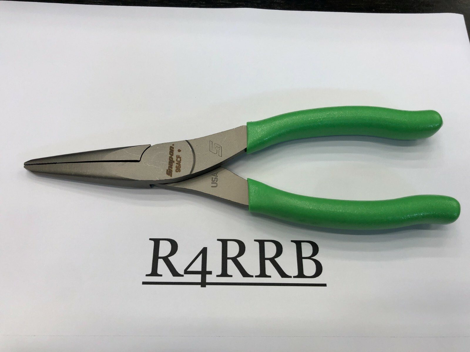 Snap-On Tools USA NEW GREEN Soft Grip 8″ Talon Grip Needle Nose Pliers 96ACFG