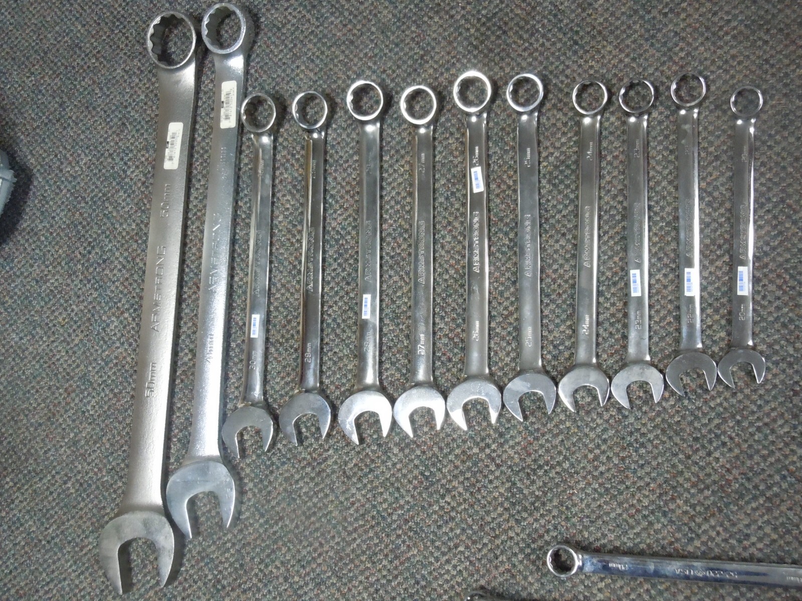ARMSTRONG 12-POINT LONG COMBINATION WRENCH choose sz. 20mm through 50mm