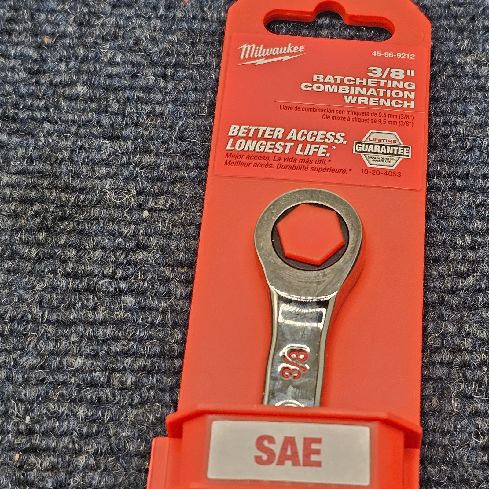 Milwaukee Tool 45-96-9212 3/8″ SAE Ratcheting Combination Wrench