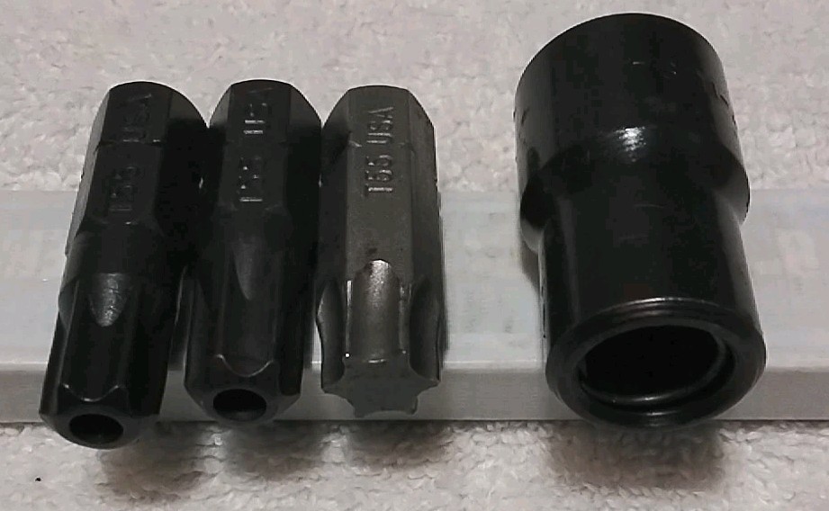 4pc CAL-VAN #1171/2″ DRIVE ADAPTER TORX T-55 SECURITY &T-55 USA 🇺🇸
