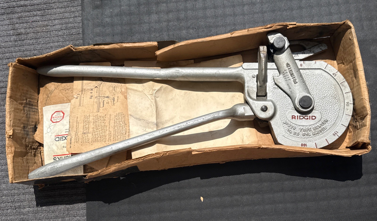 RIDGID 35180 Model 378 Geared Ratchet Tube Bender 180 Degree Excellent Condition