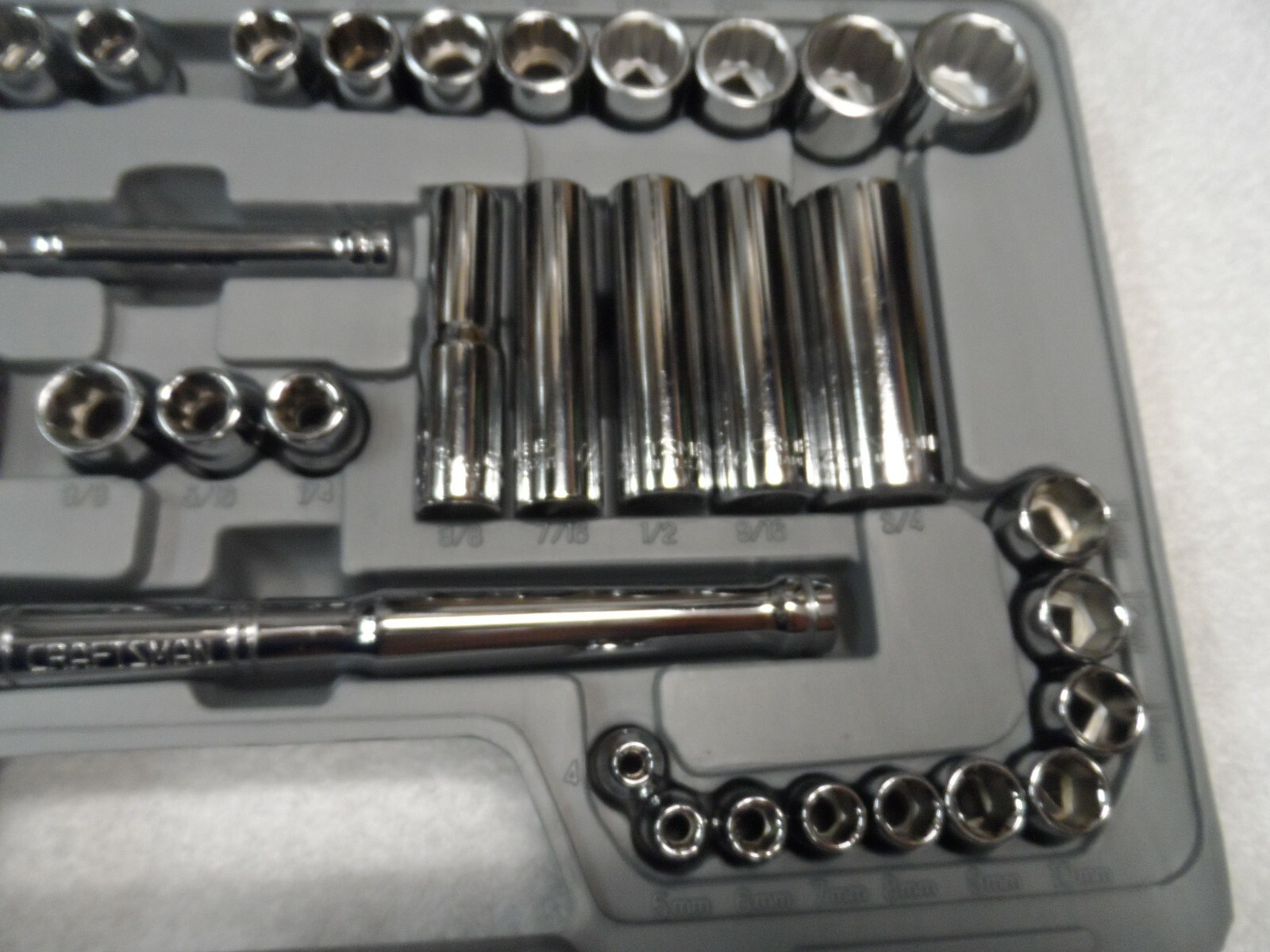 Craftsman 1/4″ 3/8″ Drive Standard SAE Metric MM Sockets Ratchet Set Vintage USA