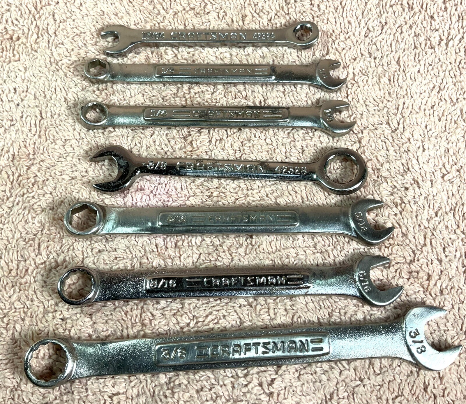 Mixed Lot of 7 Vtg CRAFTSMAN Combination Ignition & Small Wrenches, See Photos!