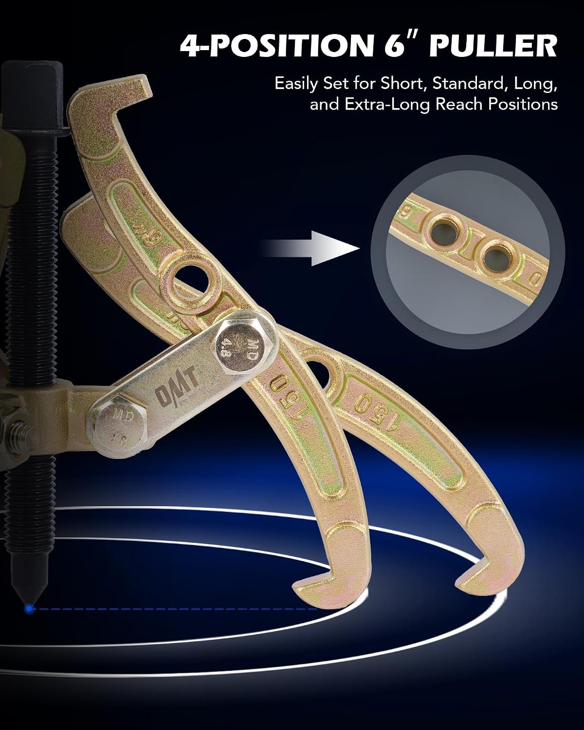 3-Piece Heavy-Duty Gear Puller Set – Reversible Jaws for Safe Component Removal