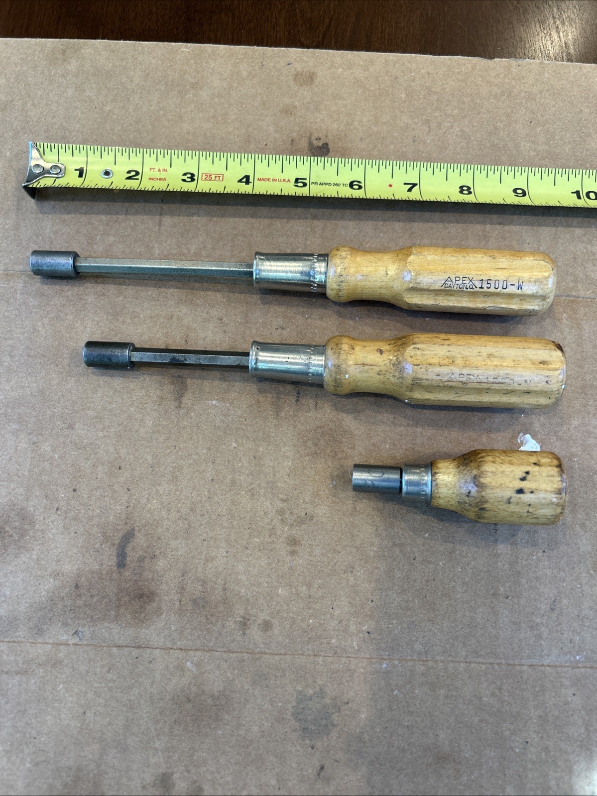 APEX 1500-W & 1510-W 1/4” Wooden Bit Holder Stubby Screwdrivers