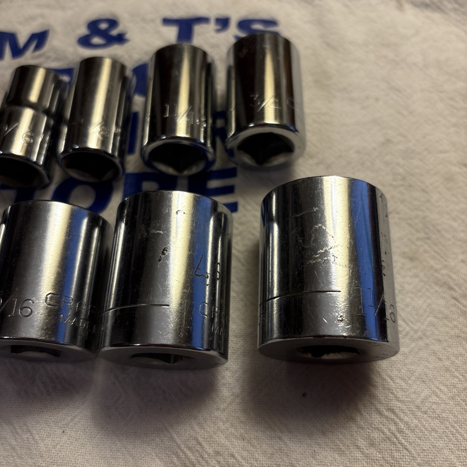 Craftsman USA 1/2″ Drive 12pt 11pc SAE Shallow Socket Set G Series 7/16 – 1-1/16