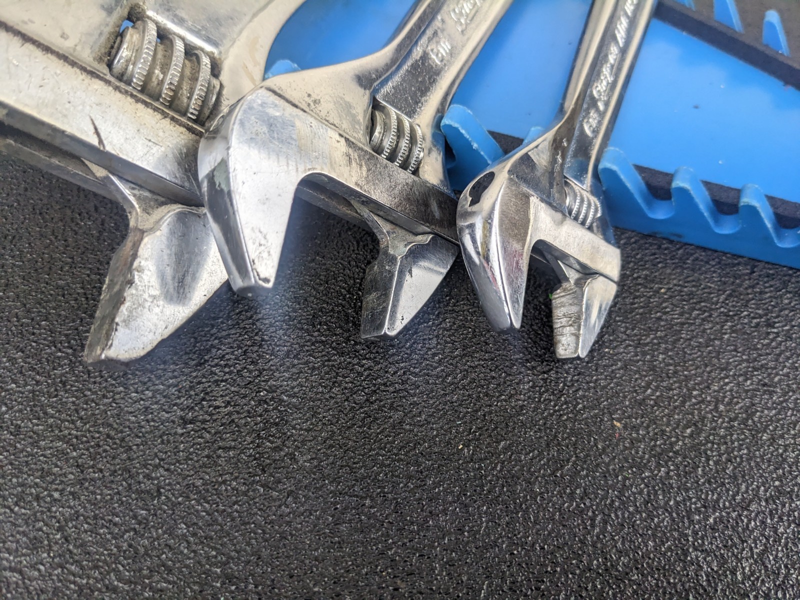 #bg039 Snap-on 3pc Vintage Adjustable Wrench Set AD6 AD8 AD12 USA