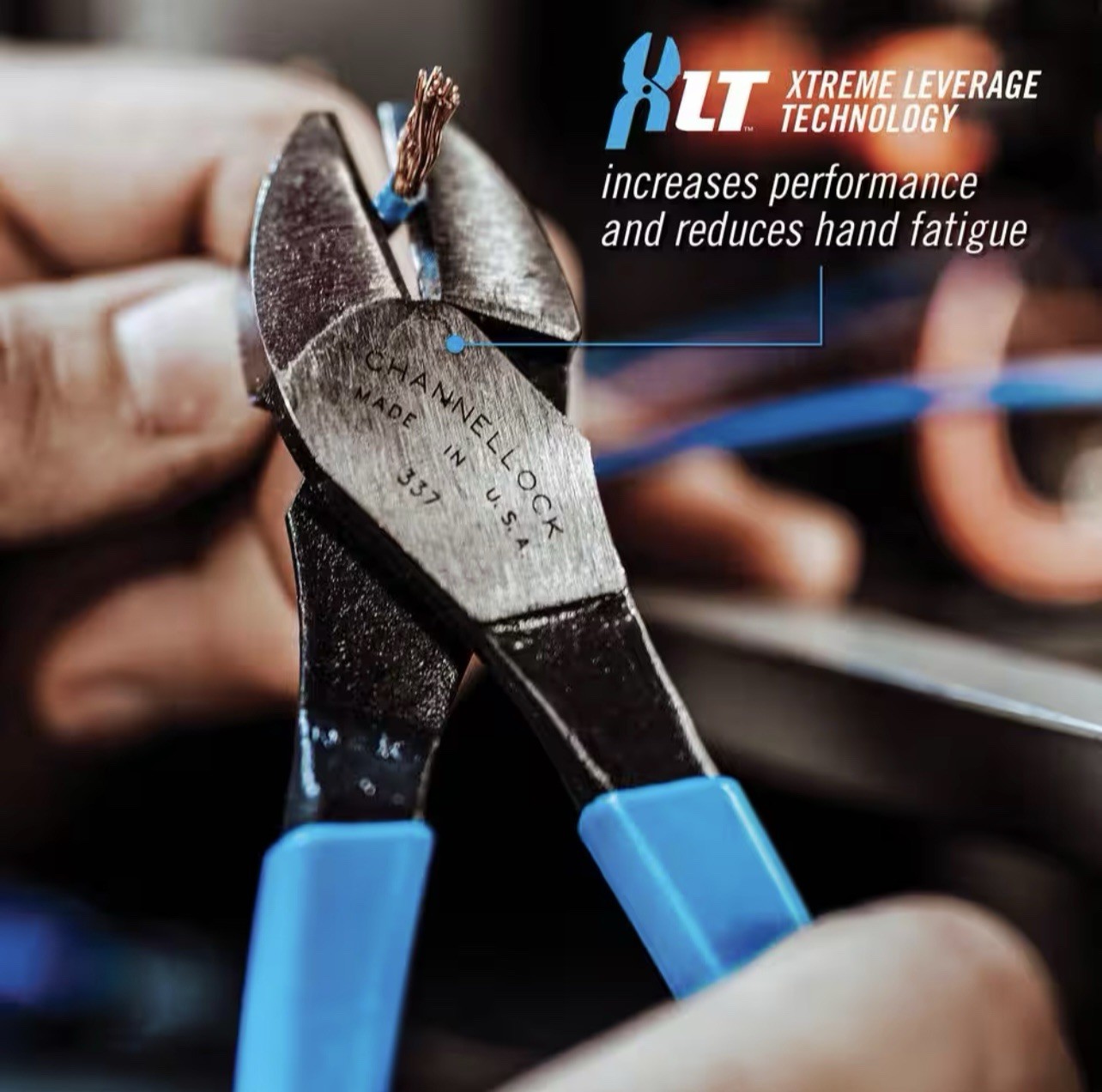 Channellock 337 7 in. XLT High Leverage Diagonal Lap Joint Cutting Pliers