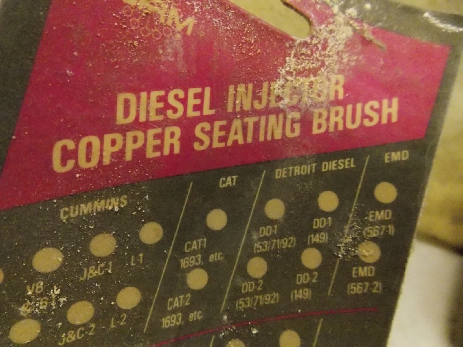 BRM Diesel Injector Brush NH-3 New Style 1-1/2″ or 1-1/4″ Bristle Seat Cleaning
