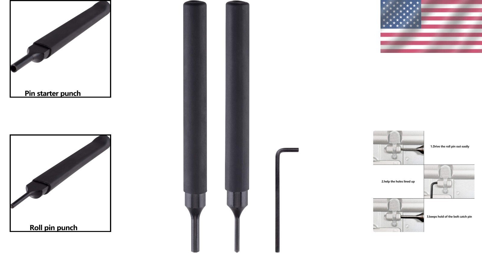 Essential Bolt Catch Pin Installation Tools: Rubberized Punch Set for Safety