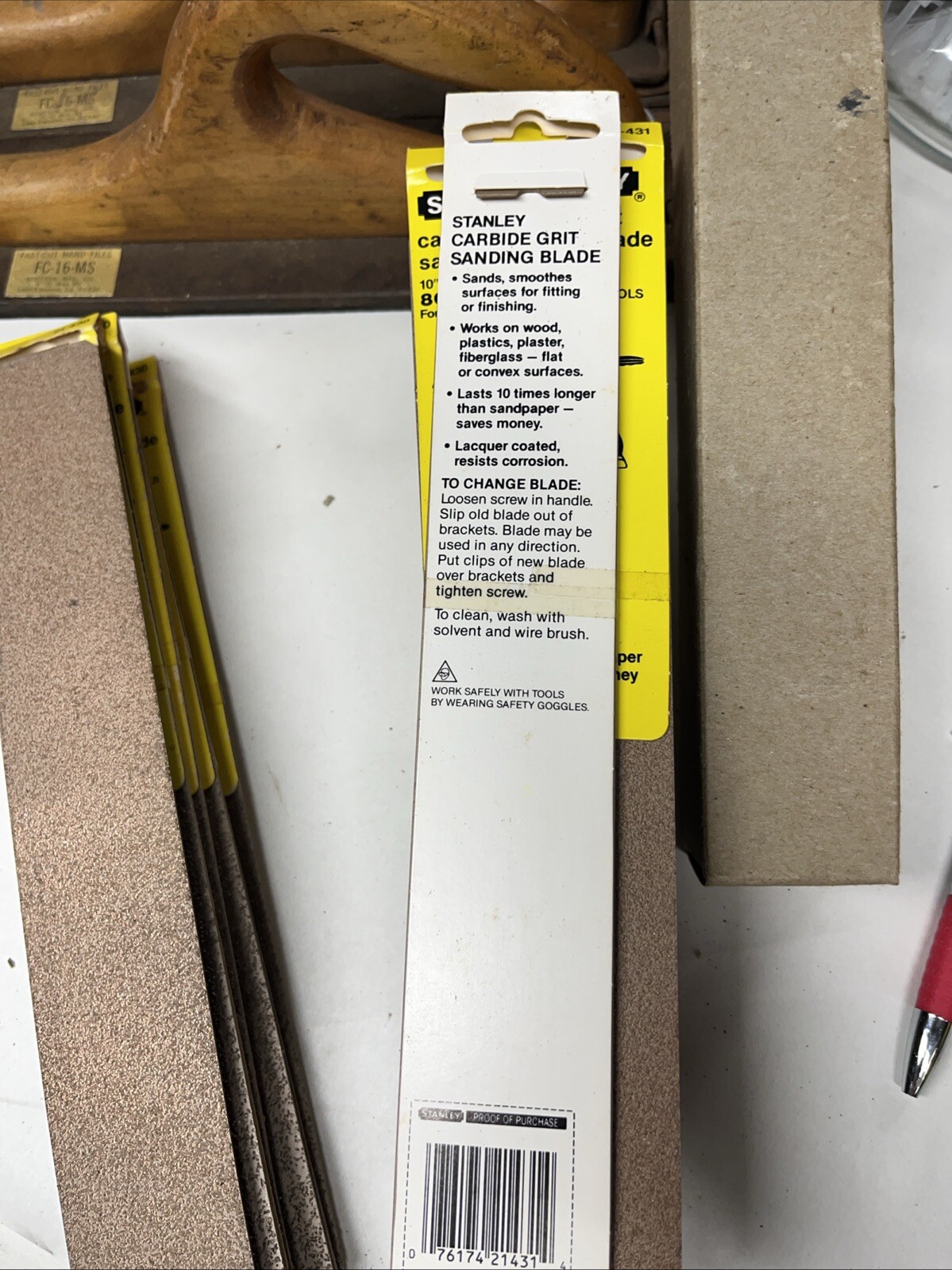 Stanley 21-433 Carbide 80 Grit 10″ Medium Blade Fits: 21-295 File 21-296 Plane