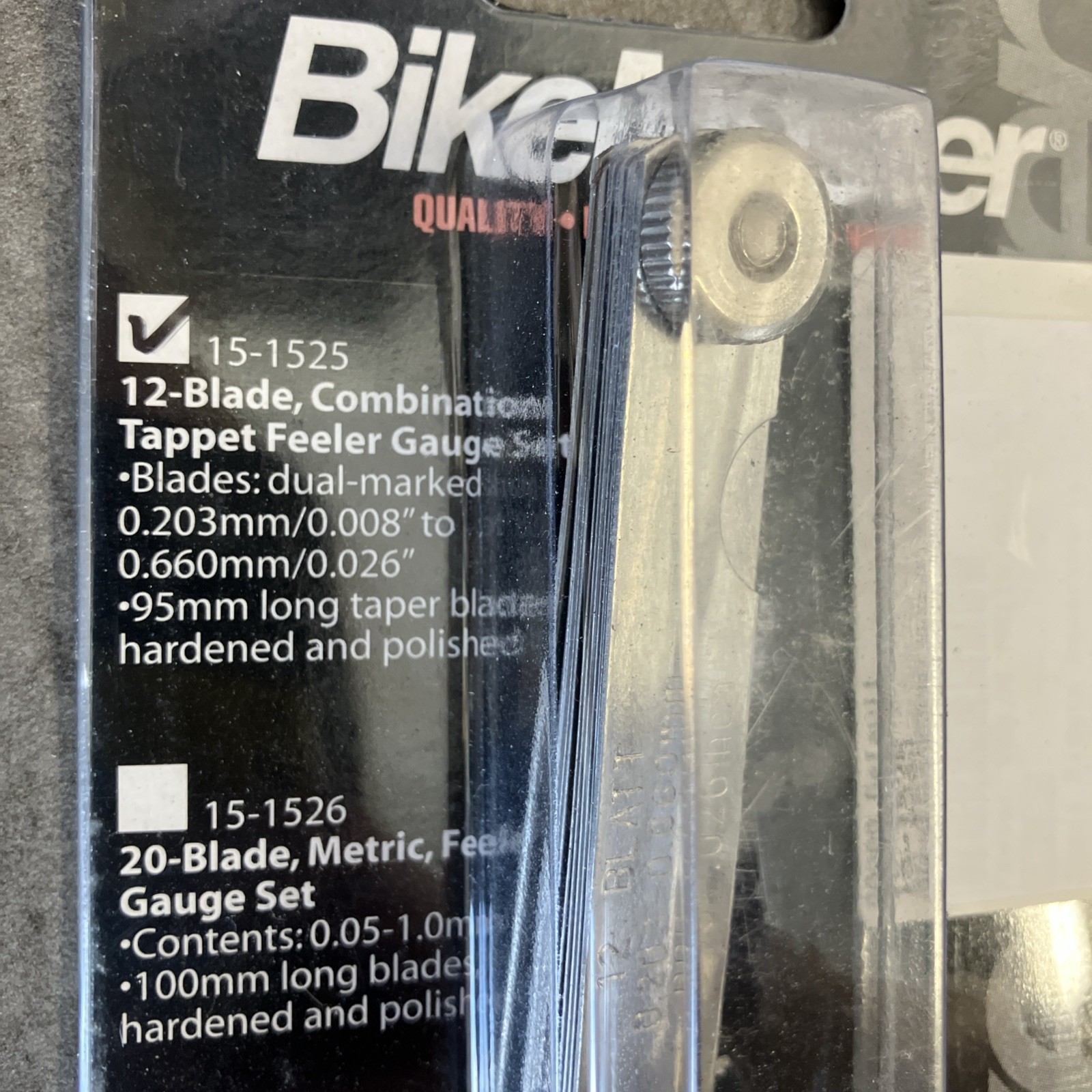 BikeMaster 12-Blade Combination Tappet & Feeler Gauge Set 15-1525