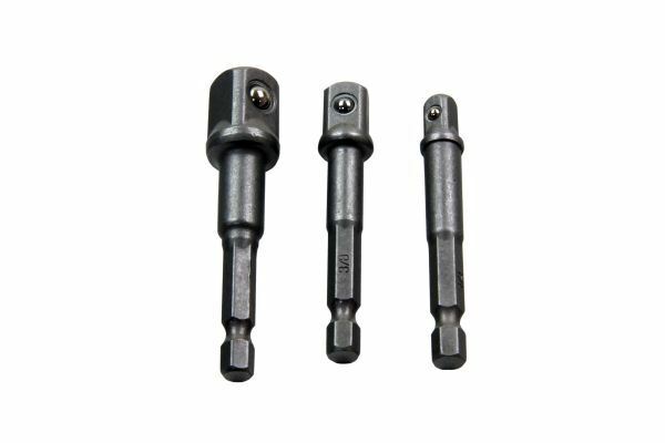 US PRO 3pc Hex Power Bit Socket Drive Adapter Set 1/4 3/8 1/2″ DR 1363