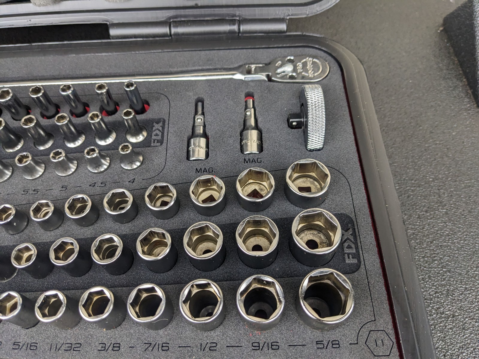 #bn531 Snap-On NEW 1100TMPBFR 100pc 1/4″ Drive Metric / SAE General Service Set